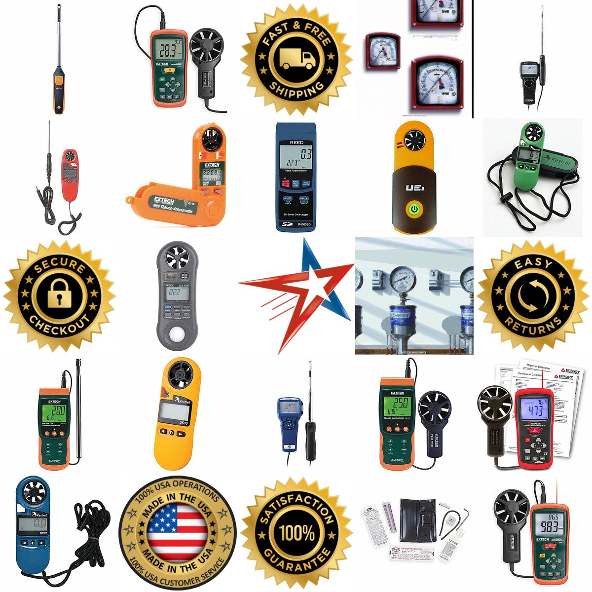 A selection of Air Velocity Meters and Anemometers products on GoVets