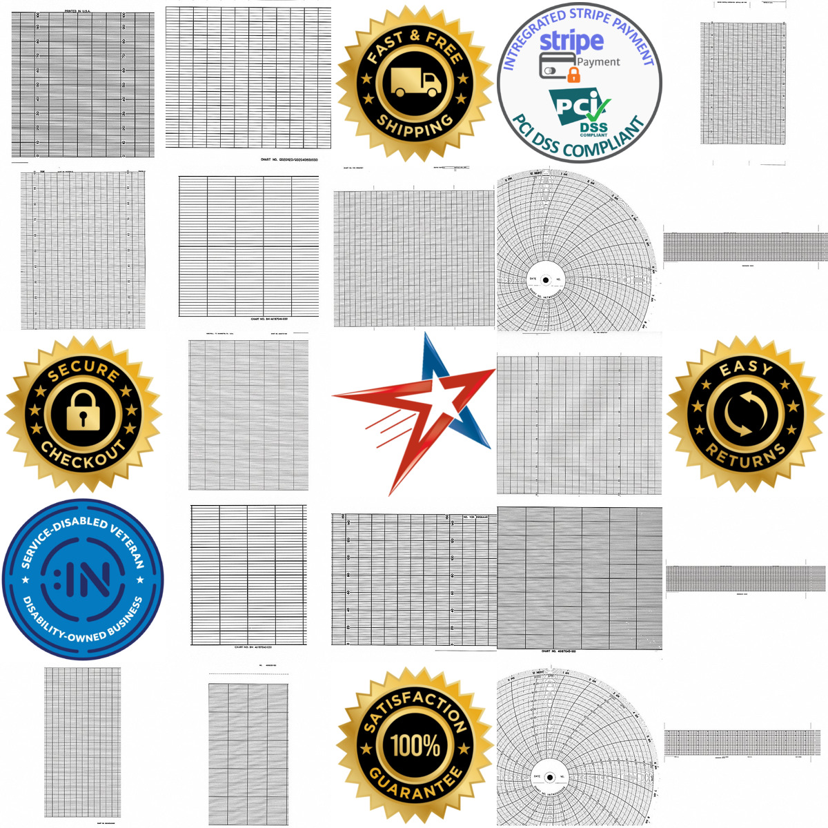 A selection of Strip Chart Paper products on GoVets