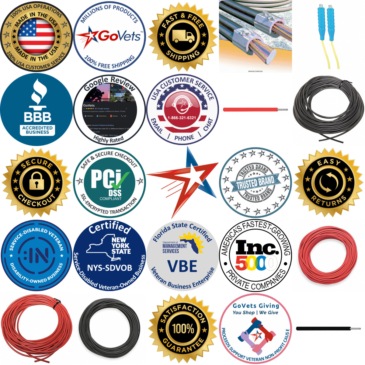 A selection of Test Lead Wire products on GoVets