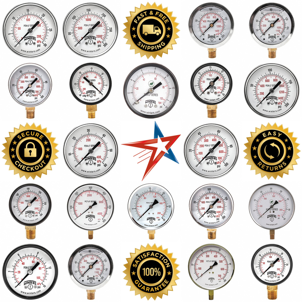 A selection of Lead Free Pressure Gauges products on GoVets