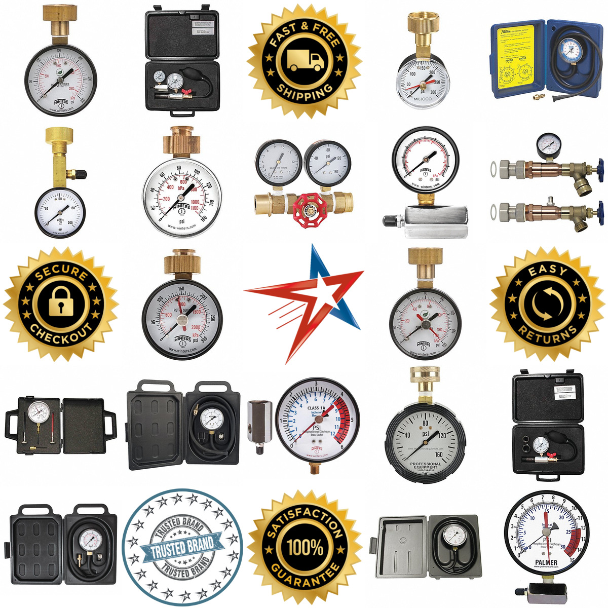 A selection of Low Pressure Gas and Water Line Gauges products on GoVets