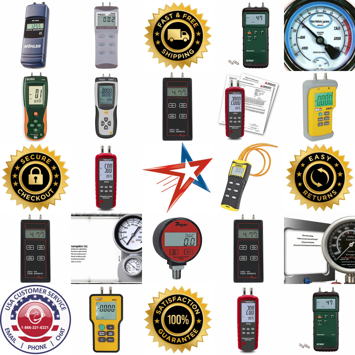 A selection of Standard Digital Manometers products on GoVets