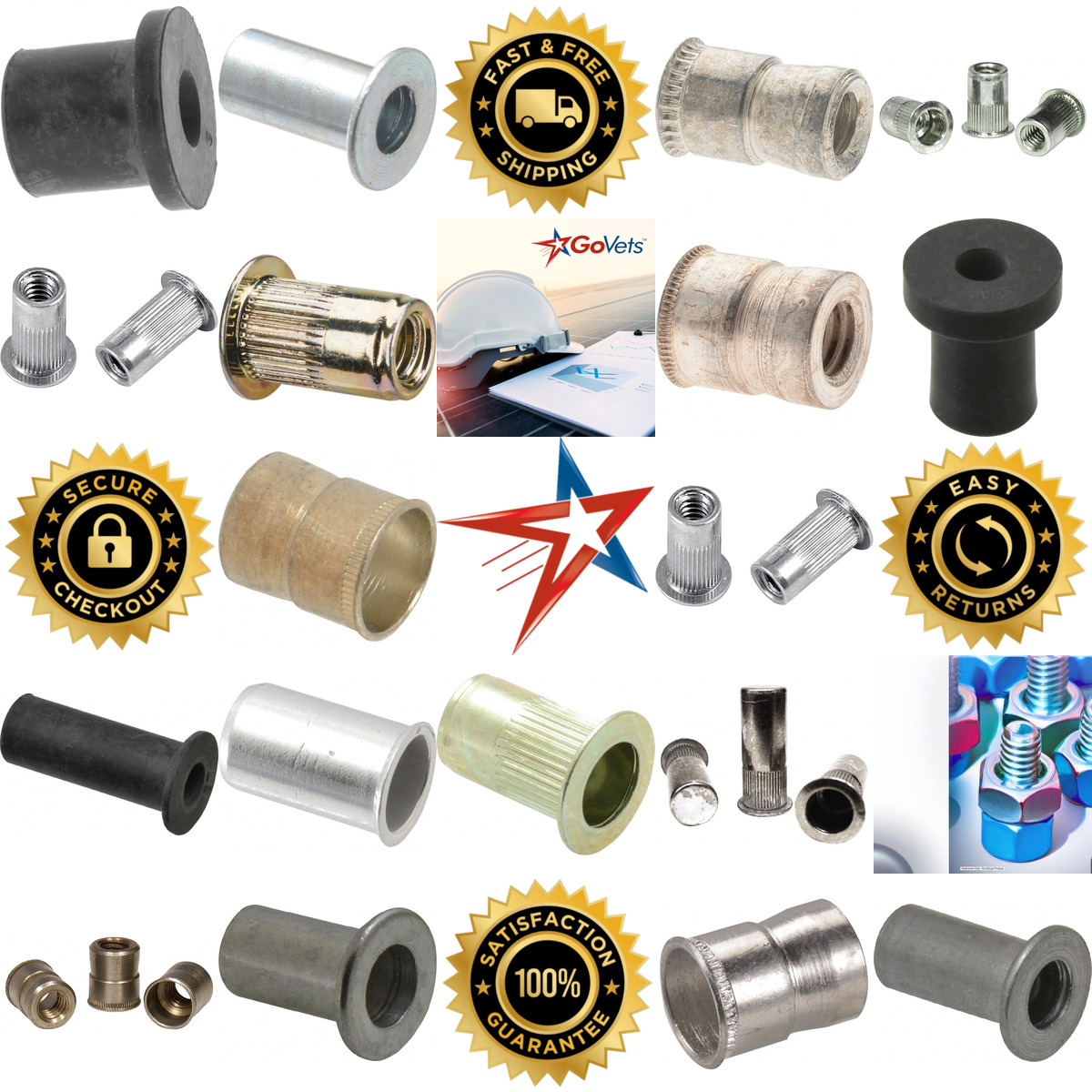 A selection of Rivet and Tee Nuts products on GoVets