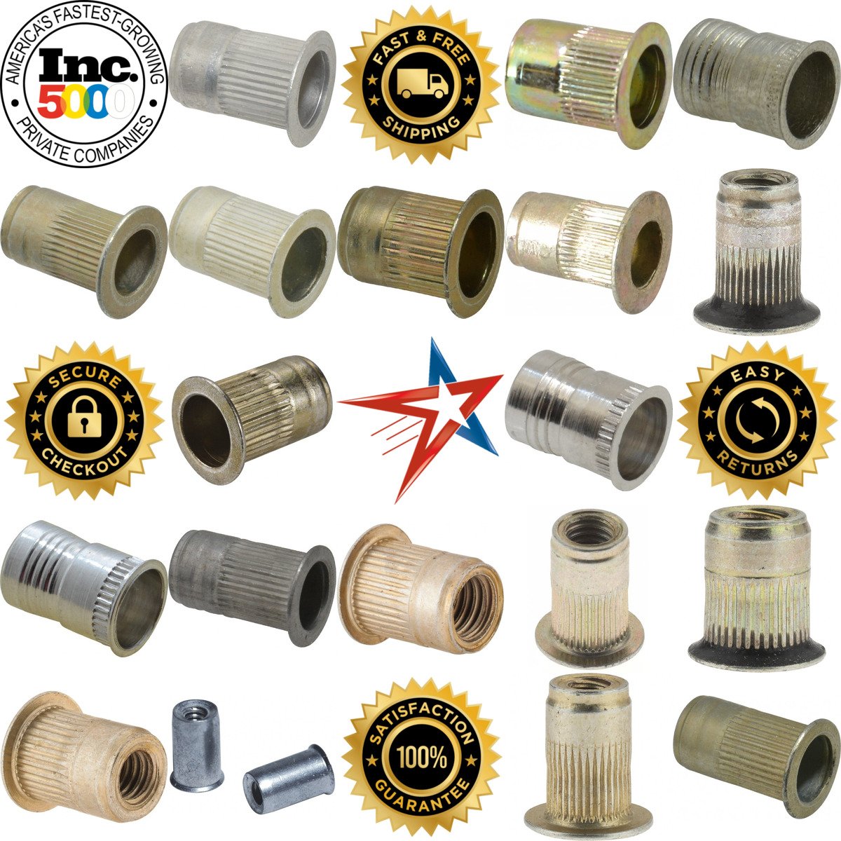 A selection of Closed and Open End Threaded Inserts products on GoVets