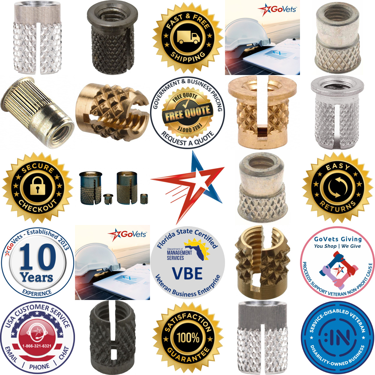 A selection of Press Fit Threaded Inserts products on GoVets