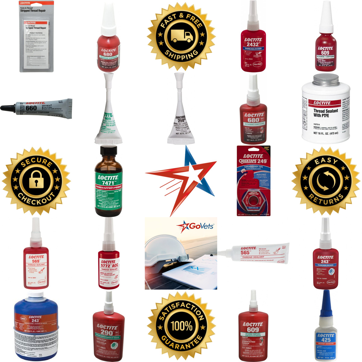 A selection of Loctite products on GoVets