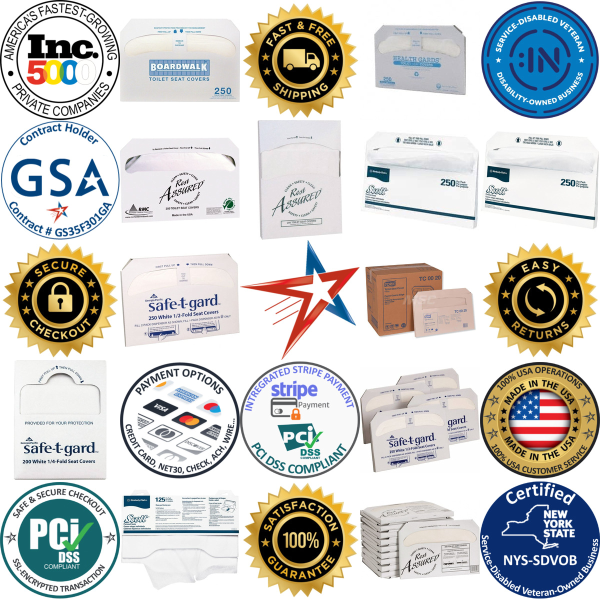 A selection of Toilet Seat Covers products on GoVets