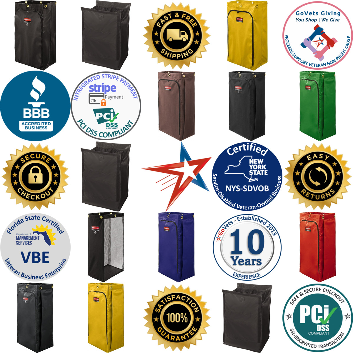 A selection of Rubbermaid products on GoVets