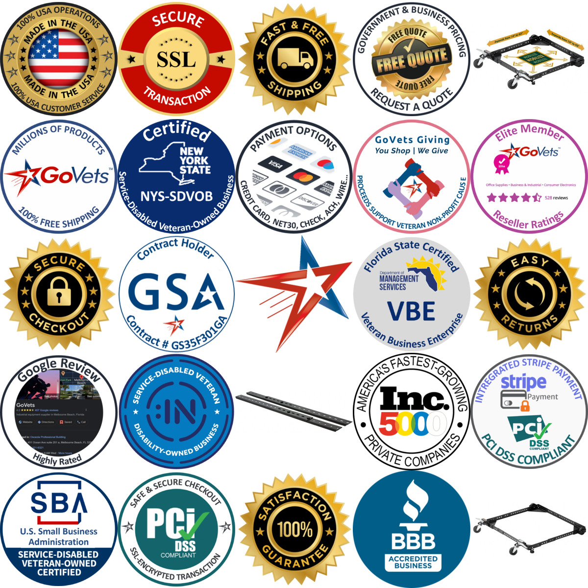 Millions of Products A selection of Universal Machine Bases and Accessories products on GoVets