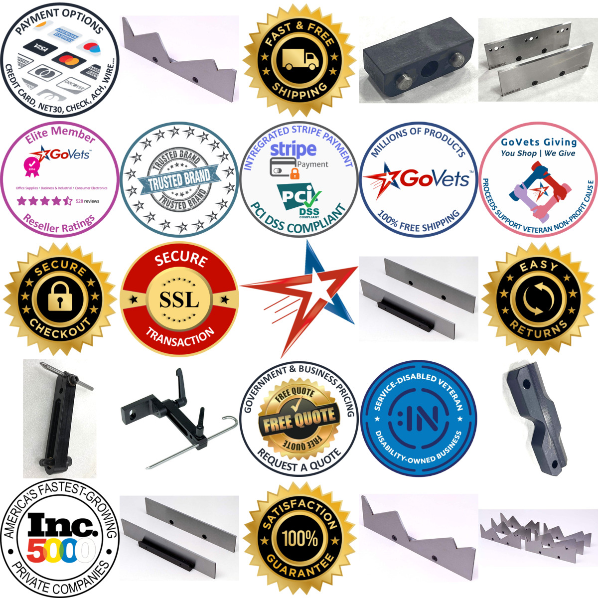 A selection of Vise Jaws products on GoVets