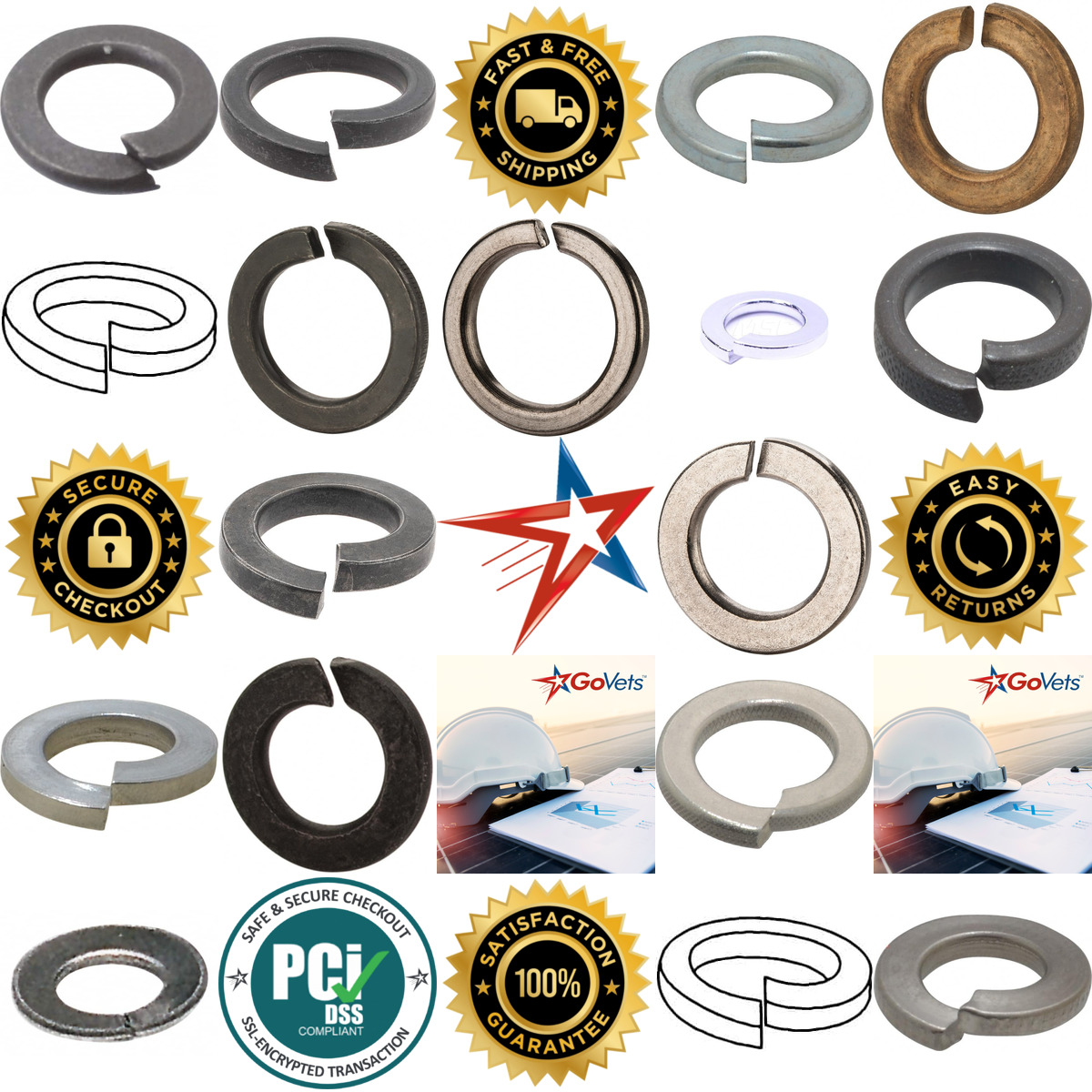 A selection of Split Lock Washers products on GoVets