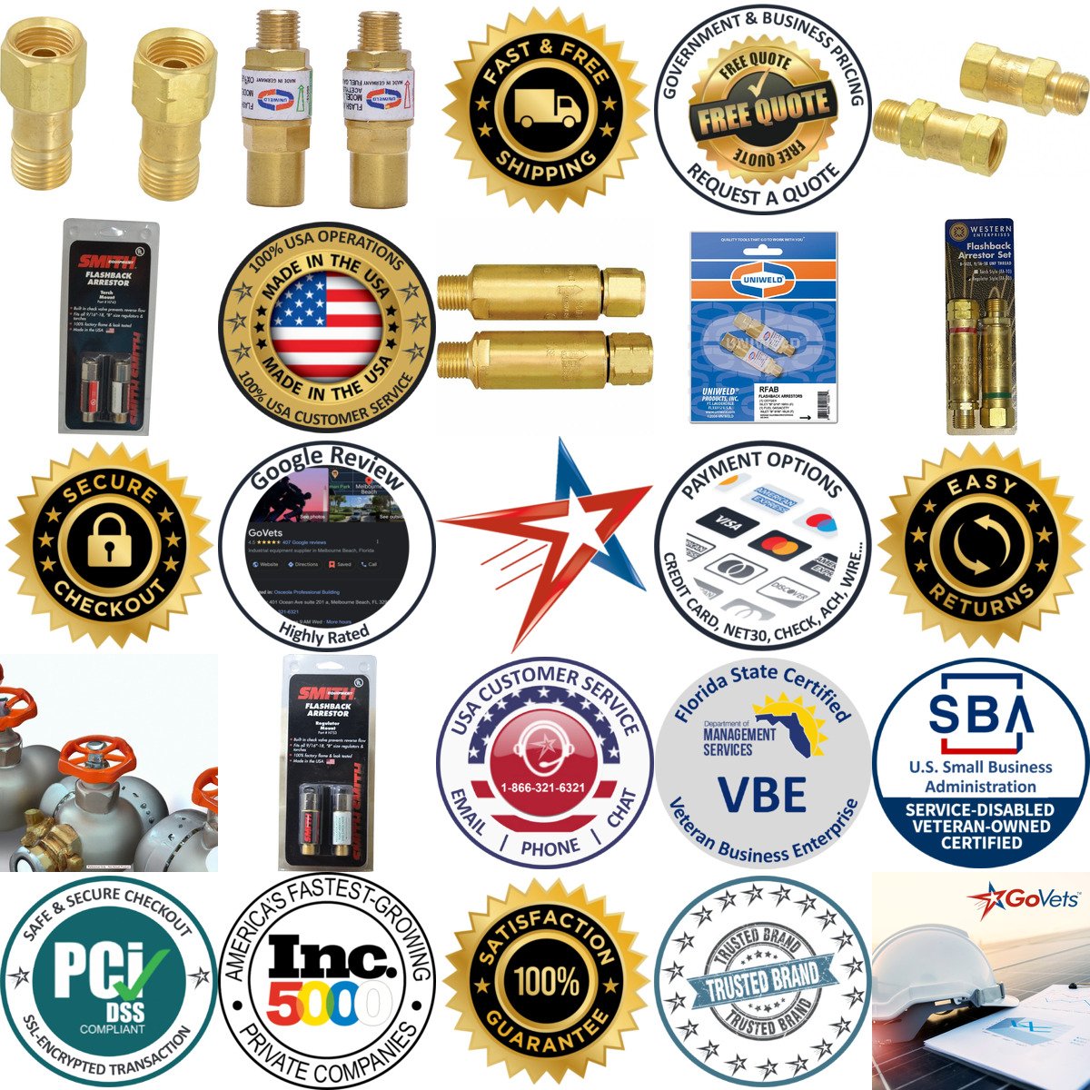 A selection of Gas Cylinder Valves products on GoVets