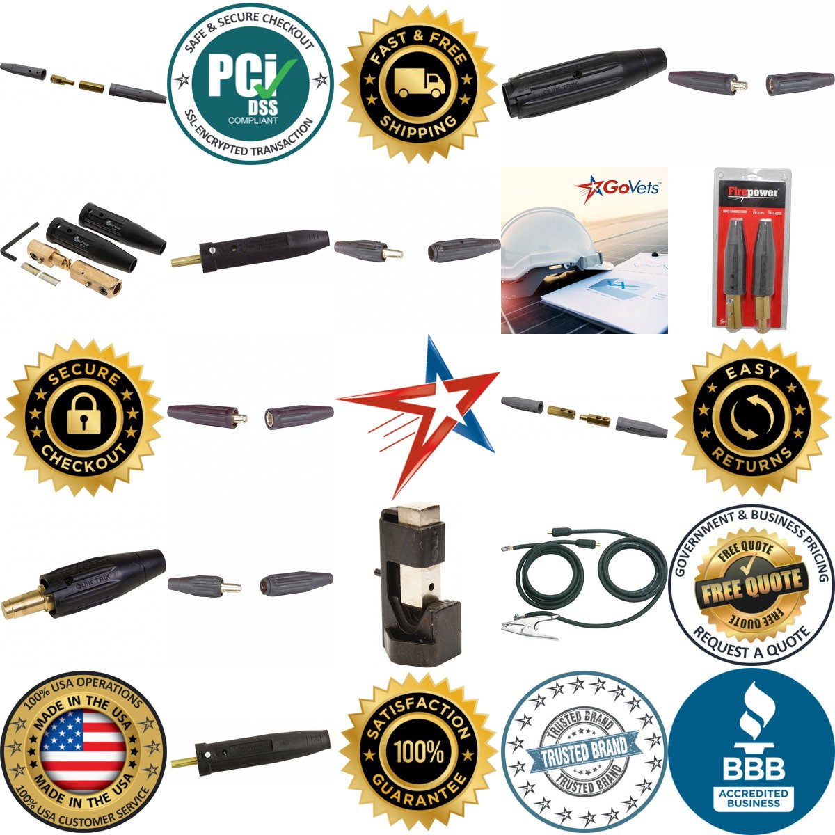 A selection of Welding Cable Connectors products on GoVets