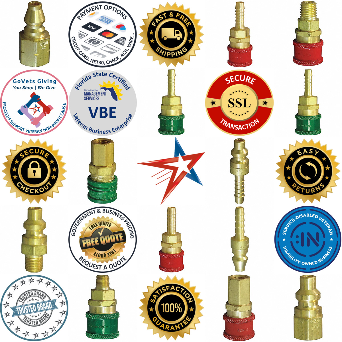 A selection of Quick Connect Cutting Torch Couplings products on GoVets