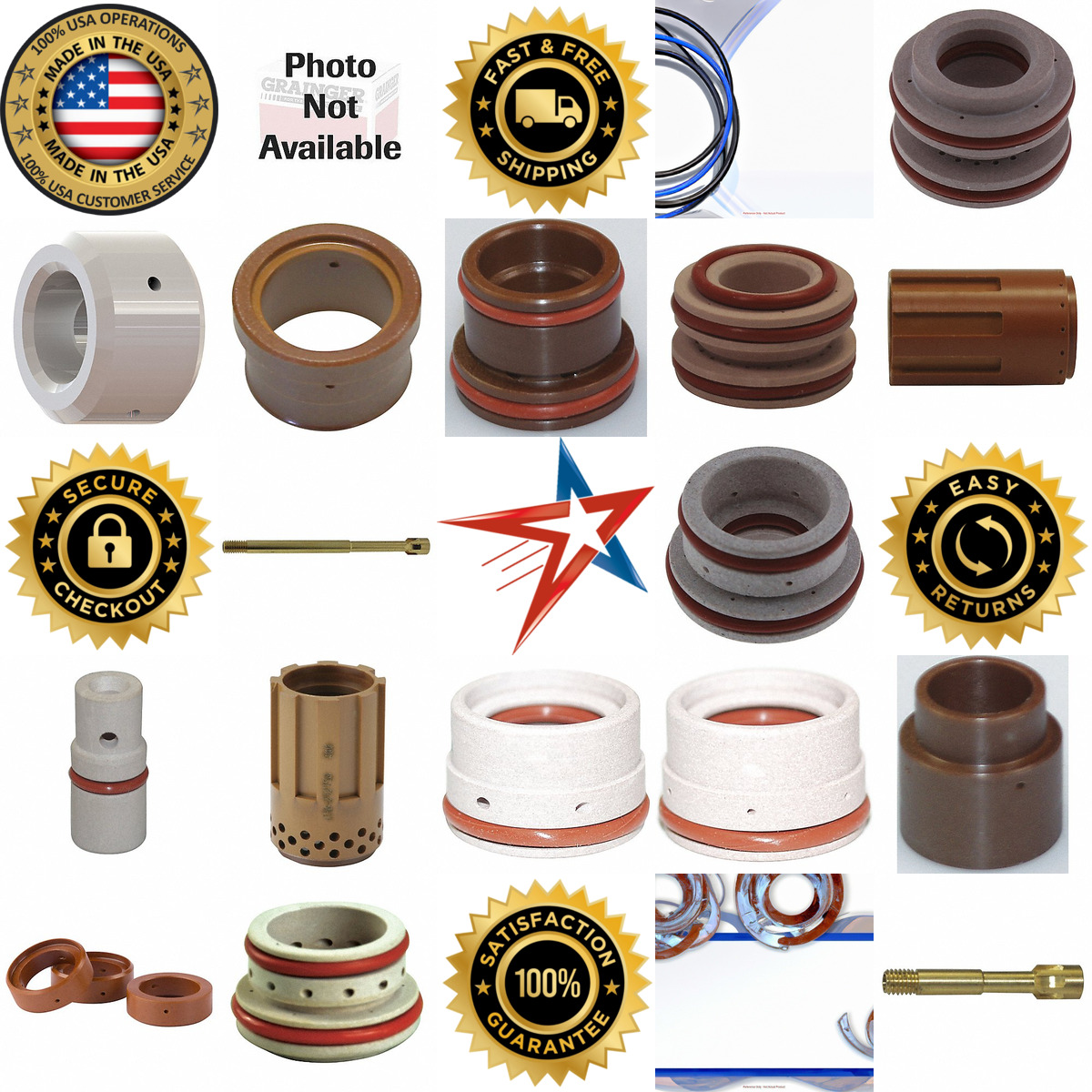 A selection of Plasma Cutting Swirl Rings and Baffles products on GoVets