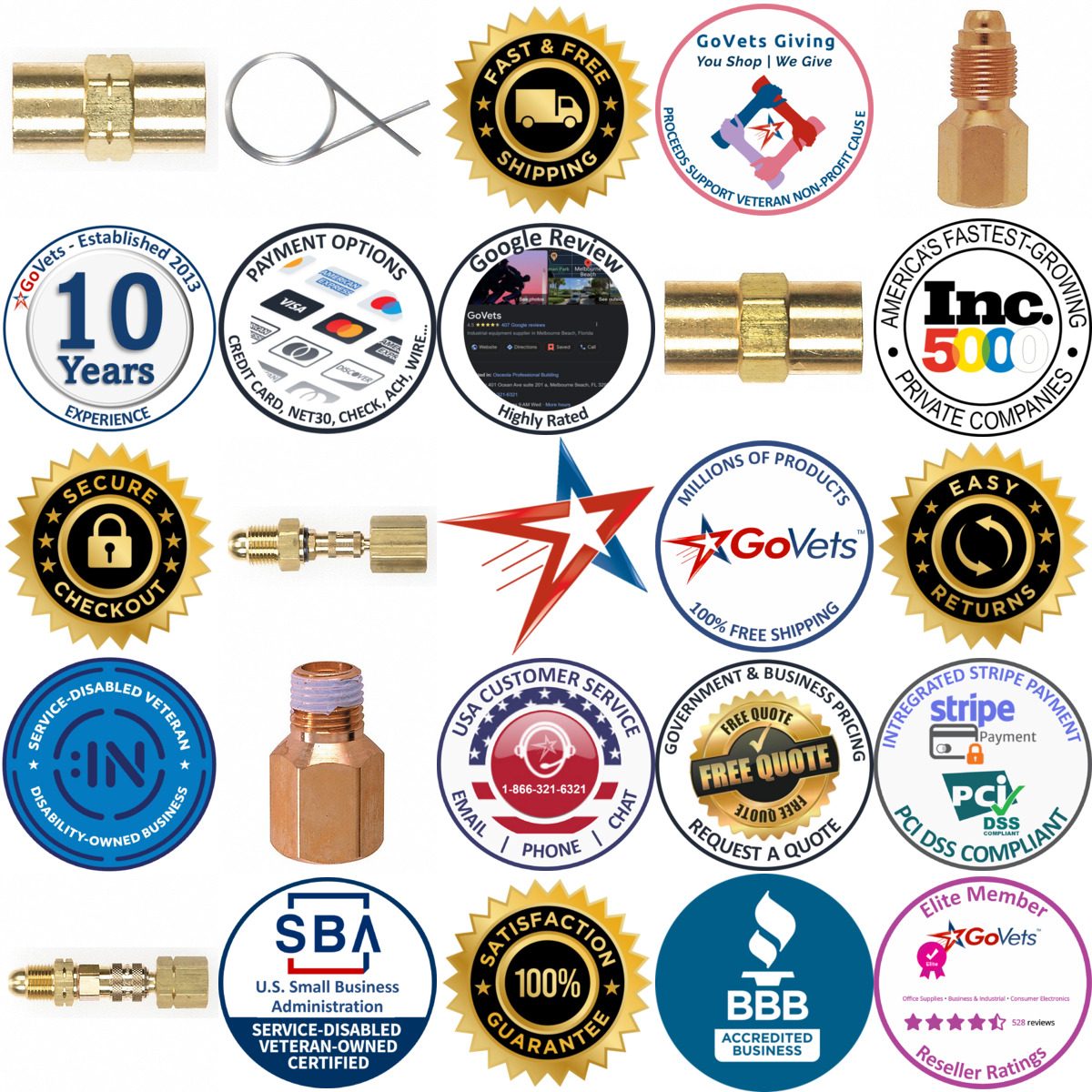 A selection of Tig Hose Fittings and Couplings products on GoVets