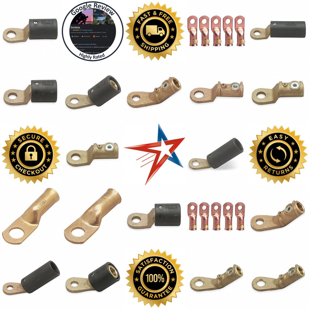 A selection of Welding Cable Lugs products on GoVets