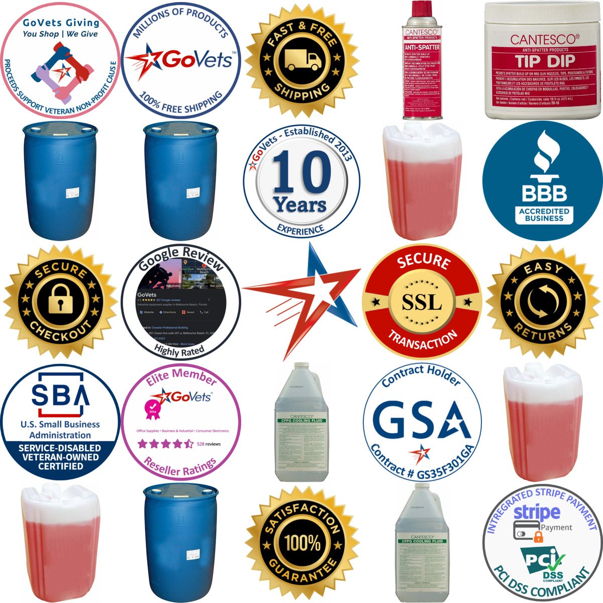 A selection of Cantesco products on GoVets