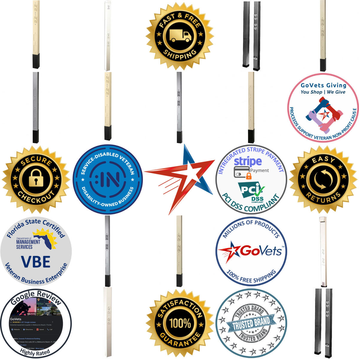 A selection of Electrical Power and Wiring Service Poles products on GoVets