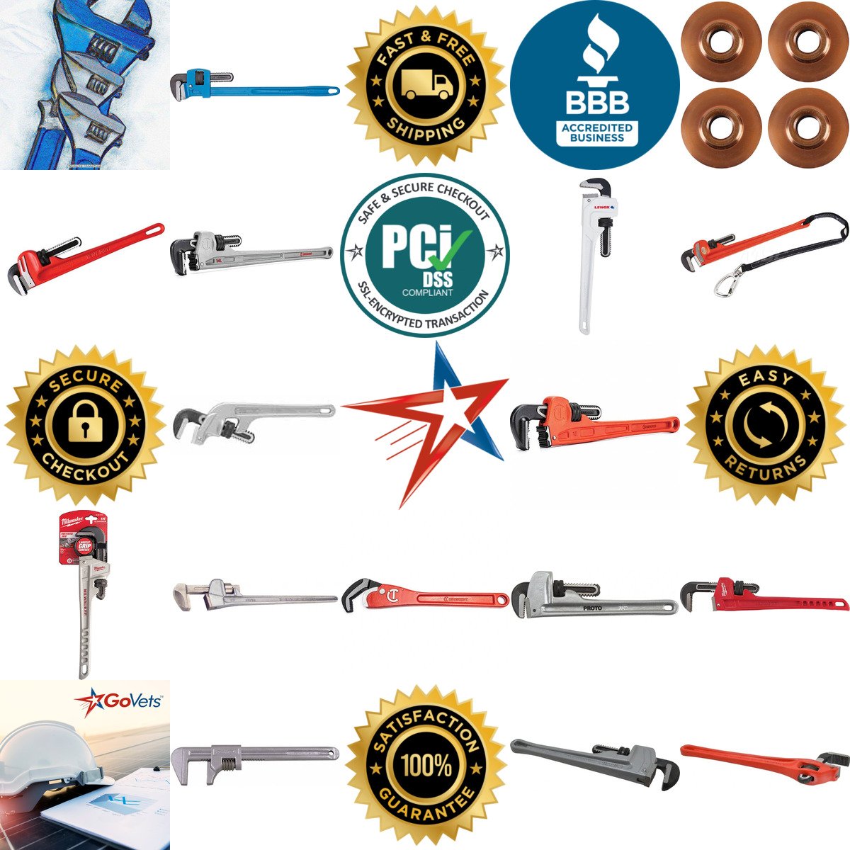 A selection of Pipe Wrenches products on GoVets