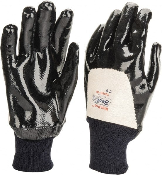 General Purpose Work Gloves: Medium, Nitrile Coated, Cotton & Jersey MPN:7000P-09