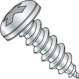 #4 x 3/8 Phillips Pan Self Tapping Screw Type AB Fully Threaded Zinc Bake - Pkg of 10000 0406ABPP