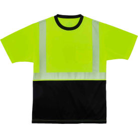 Ergodyne® GloWear 8280BK Hi-Vis Performance Short Sleeve T-Shirt Class 2 Long-4XL Lime 22568