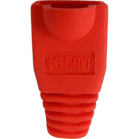 Vertical Cable 015-037RD-10 RJ45 PVC Slip On Boots For Cat 5E & Cat 6 - Red - 10 Pack 015-037RD-10