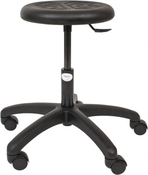 Swivel & Adjustable Stool: Polyurethane, Black MPN:PR-1-C