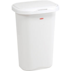 Rubbermaid® Liner Lock™ Spring Top™ Wastebasket 5l58 52 Qt White FG5L5806WHT