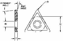 Boring Insert: TPGH11P PCD, Diamond Tipped MPN:TP110700PCD