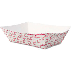 Boardwalk® Paper Food Baskets 8 Oz. Capacity Red/White BWK 30LAG050