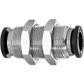 Push to Connect Tube Fitting - Nylon Plastic - Bulkhead Straight Connector - 10mm Tube OD ZUSA-TF-PTC-1007