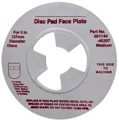 Face Plate for Sanding Discs: 5/8-11 MPN:45207