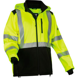 Ergodyne® High Visibility SoftShell Water Resistant Jacket Type R Class 3 Lime Small 23522