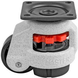 Foot Master® Swivel Plate Manual Leveling Caster GD-40F - 110 Lb. Cap. - 63mm Dia. Nylon Wheel GD-40F