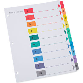 Universal® Deluxe Table of Contents Dividers for Printers 10-Tab 1 - 10 11