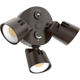 Lithonia Lighting® HGX LED Security Flood lights 2 Round Heads 4100 Lumens Black HGX LED 2RH ALO SWW2 120 PE DDB M2