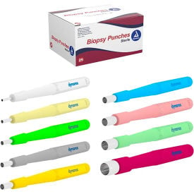 Dynarex Biopsy Punches 2 3 4 5 & 6 mm Assorted Pack of 25 5 each size 4097