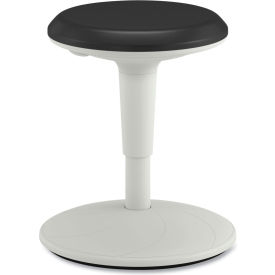 HON® Revel Fidget Stool with Adjustable Height Backless Plastic Seat Black HONHEFS01BL