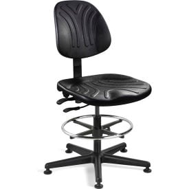 Bevco 7301D Dura Polyurethane Chair Black Nylon Base Mushroom Glides Black 7301D