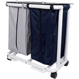 Mor Medical International™ Deluxe New Era Patented Double Hamper Large Black/White DNE-LG-D-FP