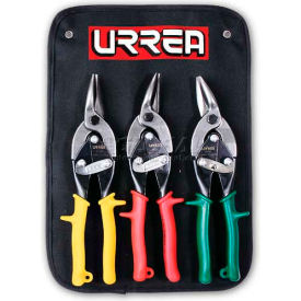 Urrea Metal Cutting Aviation Snips 30301 3 Piece Set 30301