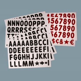 Magic Master Numbers & Symbols For White Sign Set Of 314-4