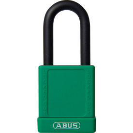 ABUS 74/40 Keyed Alike Lockout Padlock 1-1/2-Inch Non-Conductive Shackle Green 06759 - Pkg Qty 8 06759