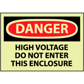 Machine Labels - Glow - Danger High Voltage Do Not Enter GD289AP