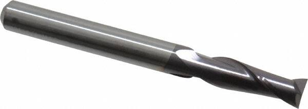 Square End Mill: 1/4'' Dia, 3/4'' LOC, 1/4'' Shank Dia, 2-1/2'' OAL, 2 Flutes, Solid Carbide MPN:12125000A