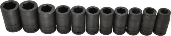 Deep Impact Socket Set: 11 Pc, 3/4 mm Drive, 19.00 to 32.00 mm Socket MPN:750011ML