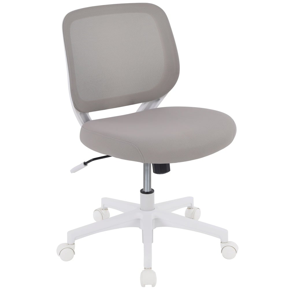 Realspace Adley Mesh/Fabric Low-Back Task Chair, Gray/White, BIFMA Compliant MPN:GF-50858M-7