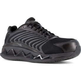 Reebok Zig Elusion Heritage Work Women's Low Cut Sneaker Composite Toe Size 9.5W Black RB302-W-09.5